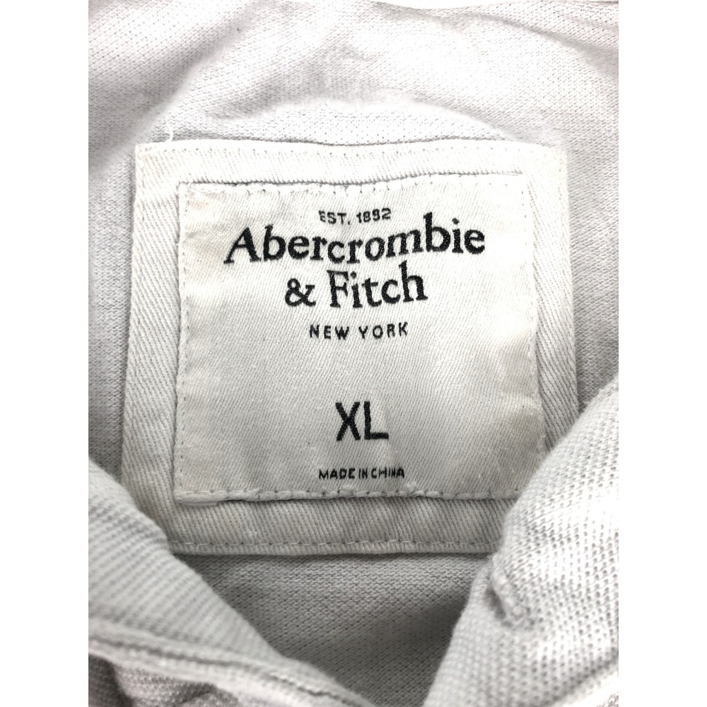 Vintage Abercrombie Fitch Mens XL White Polo Shirt Embroidered Native Chief - Picture 3 of 13